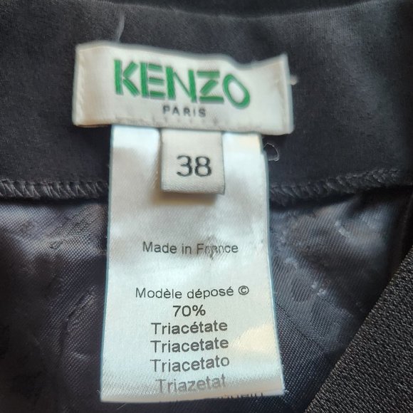 Kenzo open waist detail black/white mini skirt/peplum Sz 38 Made in France - Picture 7 of 9